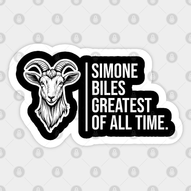 Simone Biles, The GOAT, The Greatest of All Time Sticker by UrbanLifeApparel